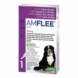 AMFLEE 402 mg Soluzione Spot-on per cani di taglia molto grande 40-60 kg, 3 pezzi